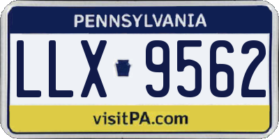 PA license plate LLX9562
