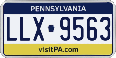 PA license plate LLX9563