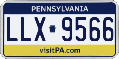 PA license plate LLX9566