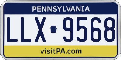 PA license plate LLX9568