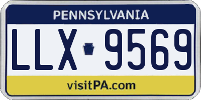 PA license plate LLX9569