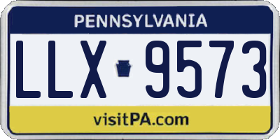 PA license plate LLX9573
