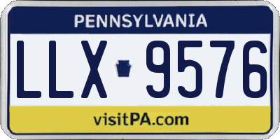 PA license plate LLX9576