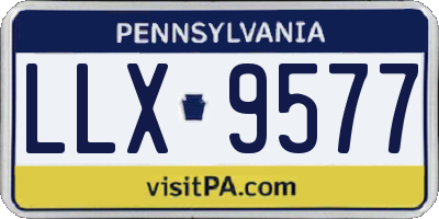 PA license plate LLX9577