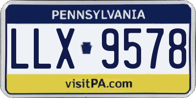 PA license plate LLX9578