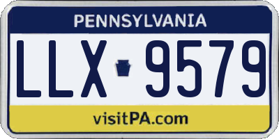 PA license plate LLX9579