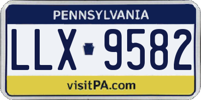PA license plate LLX9582