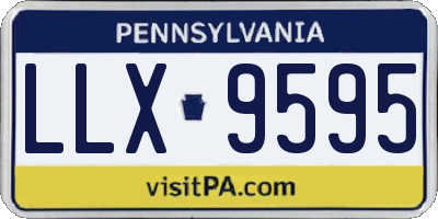 PA license plate LLX9595