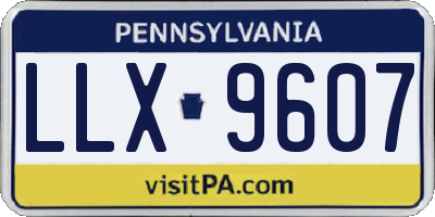 PA license plate LLX9607
