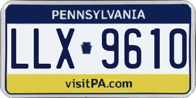 PA license plate LLX9610