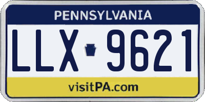 PA license plate LLX9621