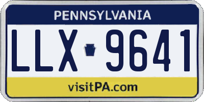 PA license plate LLX9641