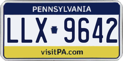 PA license plate LLX9642
