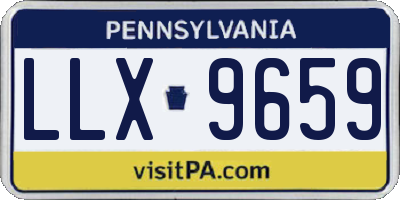 PA license plate LLX9659