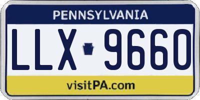 PA license plate LLX9660