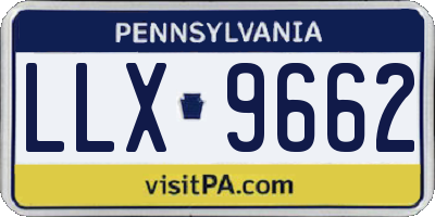 PA license plate LLX9662