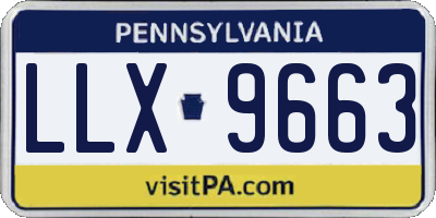 PA license plate LLX9663
