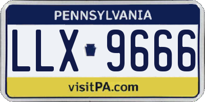 PA license plate LLX9666