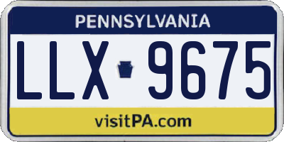 PA license plate LLX9675