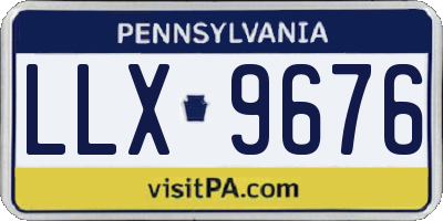 PA license plate LLX9676