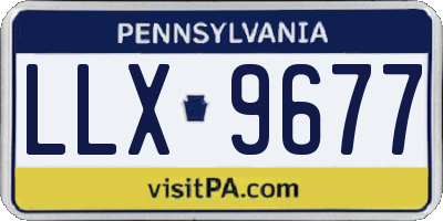 PA license plate LLX9677