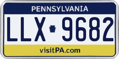 PA license plate LLX9682