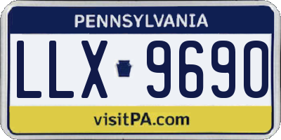 PA license plate LLX9690