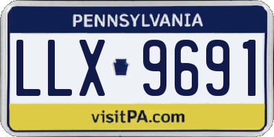 PA license plate LLX9691