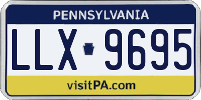 PA license plate LLX9695