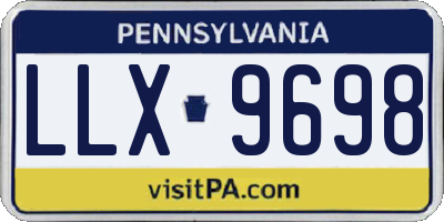 PA license plate LLX9698