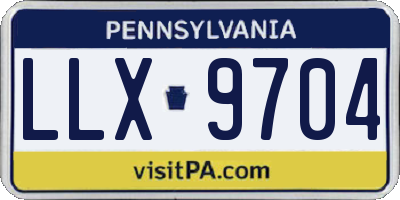 PA license plate LLX9704