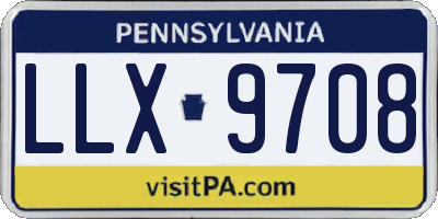 PA license plate LLX9708
