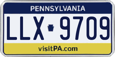PA license plate LLX9709