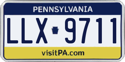 PA license plate LLX9711