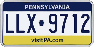 PA license plate LLX9712