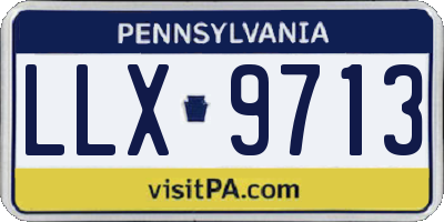 PA license plate LLX9713