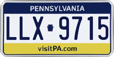 PA license plate LLX9715
