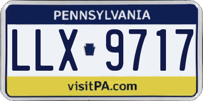 PA license plate LLX9717