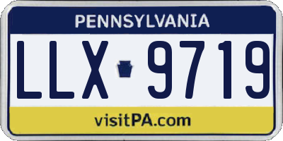 PA license plate LLX9719