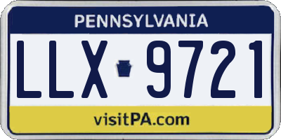 PA license plate LLX9721