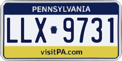 PA license plate LLX9731