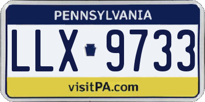 PA license plate LLX9733