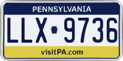 PA license plate LLX9736