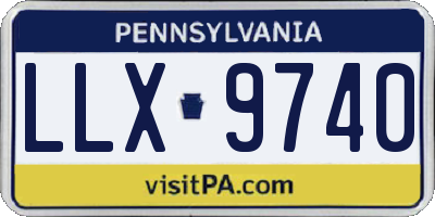 PA license plate LLX9740