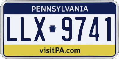 PA license plate LLX9741