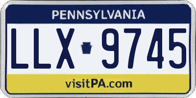 PA license plate LLX9745