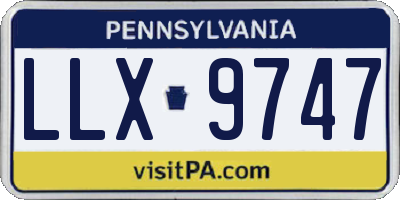 PA license plate LLX9747