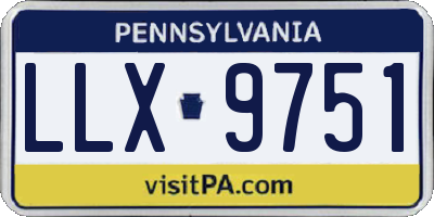 PA license plate LLX9751