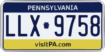 PA license plate LLX9758