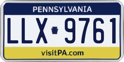 PA license plate LLX9761